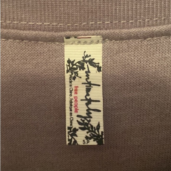 NWT Free People Kelly Sweatshirt in Graphite ~ size Small - Picture 10 of 14